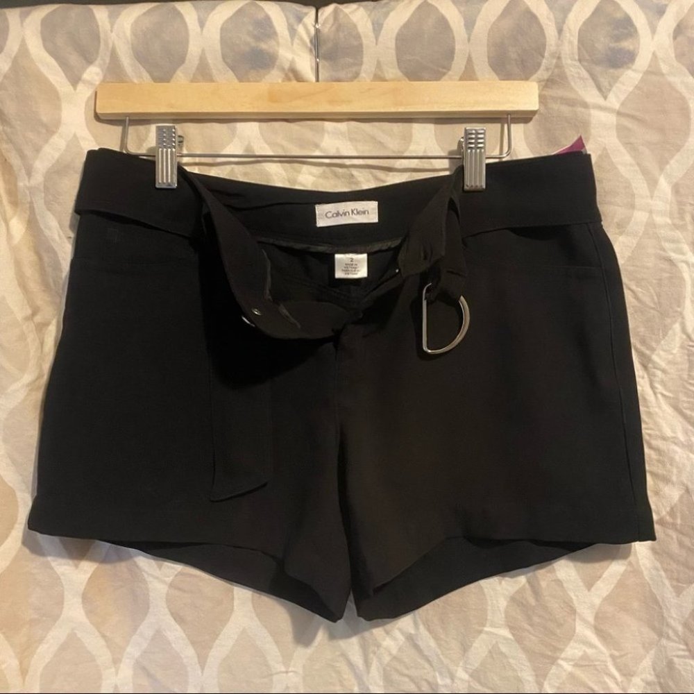 Calvin Klein Black Dress Shorts Size 2 EUC